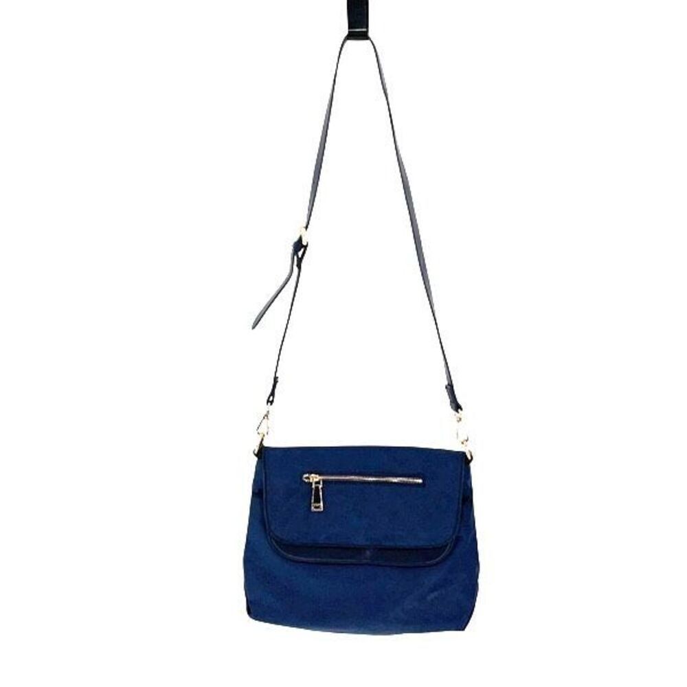 Colab Womens Detachable Strap Messenger Crossbody Handbag Navy Blue One Size‎